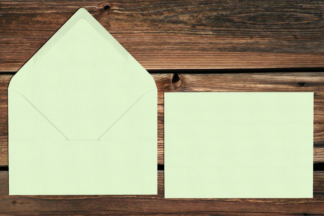 Briefhüllen 120x180 mm Nassklebend Hellgrün 120 g/qm